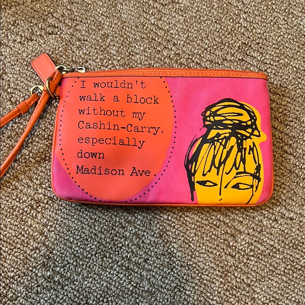 Coach Pink and Orange Wristlet